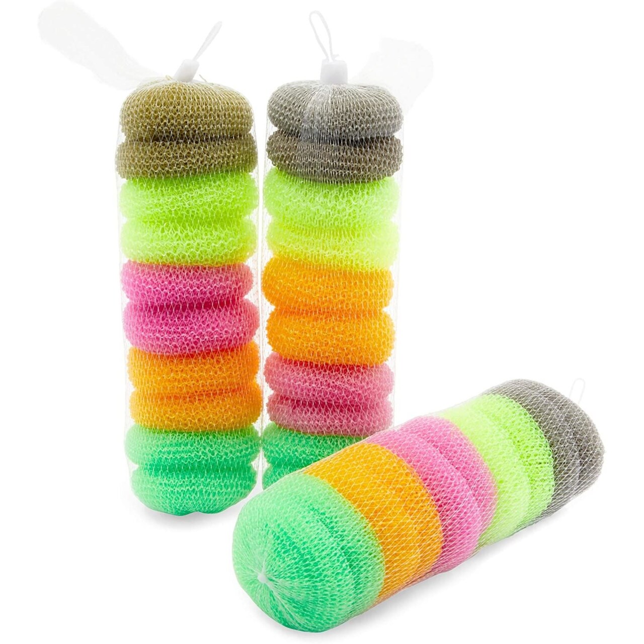 Scrubber Sponges for Washing Dishes, Colorful Dish Sponges (3 x 1 in, 30 Pack)
